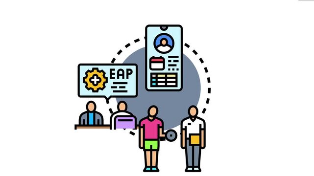 People receiving tailored health guidance and support through an employee assistance program, managing their physical activity and personal well being plan with a mobile application