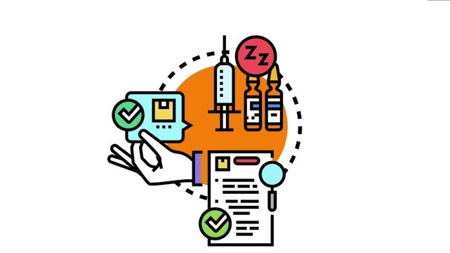 Hand holding a validated prescription, reviewing documentation, and preparing for medical drug injection, a precise order fulfillment workflow