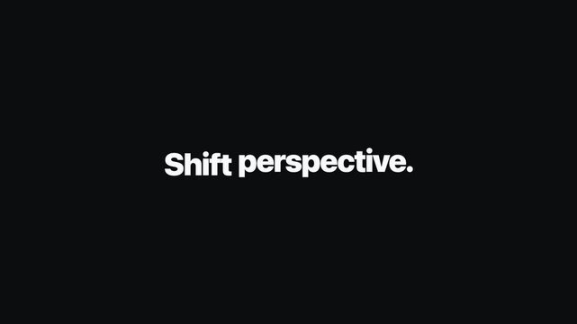 Kinetic Typography Scatter Perspective Drift Motion Graphic