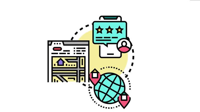 Place finding application service creating routes for navigation and collecting user feedback, highlighting global location based digital services and local business discovery