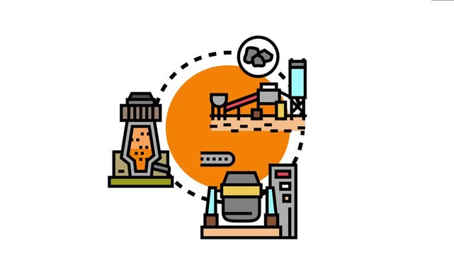 Industrial manufacturing operations following a sequence of steps. Outlining standardized procedures for efficient and safe production within a factory environment