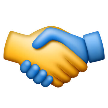 Handshake emoji illustration in PNG color.