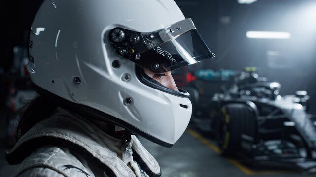 pilot racing preparation helmet automobile sportswoman performance