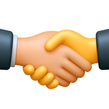 PNG illustration showing a handshaking emoji with different colors.