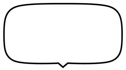 Isolated white speech bubble with black outline and B (1063) text on dark bottom bar © Cian