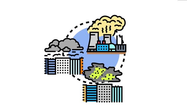 Industrial facilities emit harmful smoke and carbon dioxide, dangerously impacting climate change, causing environmental damage and air pollution, and threatening human health