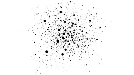 Isolated scattered black paint splatters and small dots creating an abstract grunge texture © Niamh