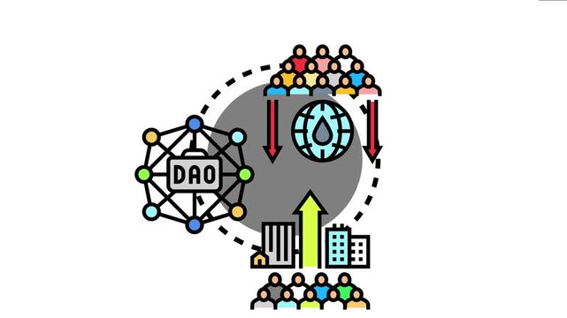 Population decentralization concept people distributing resources and moving from a centralized area towards new urban and digital communities, encouraging growth and development