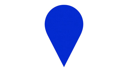 Isolated blue map pin icon with text B (1788) on black label, geographic location marker © Saoirse