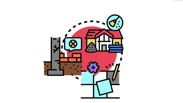 Icon urban development processes and infrastructure planning, focusing on the changes shaping future communities after industrial advancements and the clean up of prior urban spaces