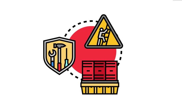 Workplace safety planning, ensuring secure working conditions using proper tools, and managing potential hazards like falling objects and unstable structures for worker protection