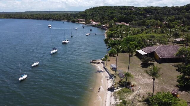 Vista a&eacute;rea pelo drone de Santo Andre Bahia