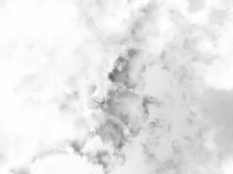 Scattered blur clouds natural concept atmosphere on transparent isolated backdrop, copy space