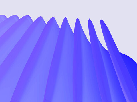 Abstract 3d background with blue wavy shapes and rhythmic parallel lines creating a dynamic modern pattern with smooth gradients and soft lighting effects