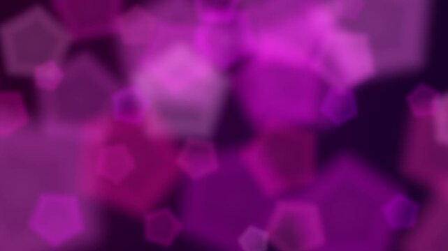 Abstract magenta bokeh shapes drift and shift against a dark purple backdrop