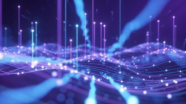 Hologram fiber optic background vido