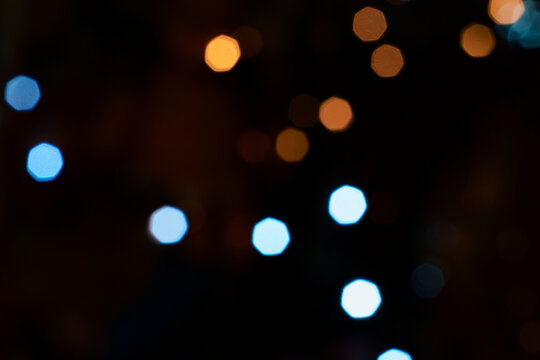 Soft Christmas Light Bokeh Against a Dark Background