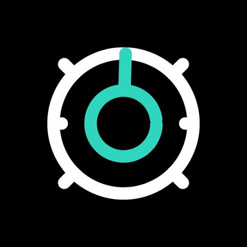 Dose dial turning animation line icon for medication dosage titration explainer videos