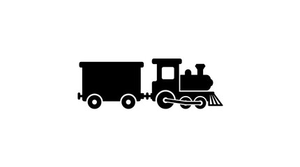 Steam locomotive train silhouette for transport and travel industry design © ＰＮＧ・アート