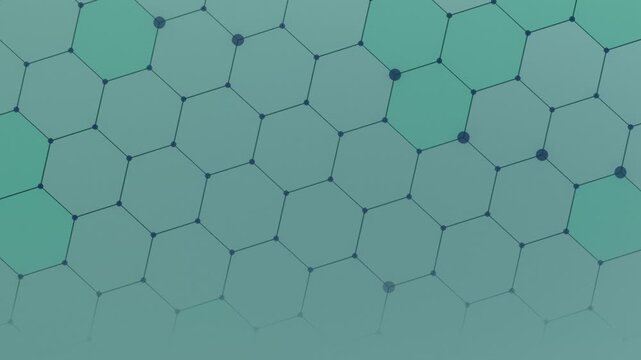 Fondo de red hexagonal de tecnolog&iacute;a m&eacute;dica en bucle sin costuras