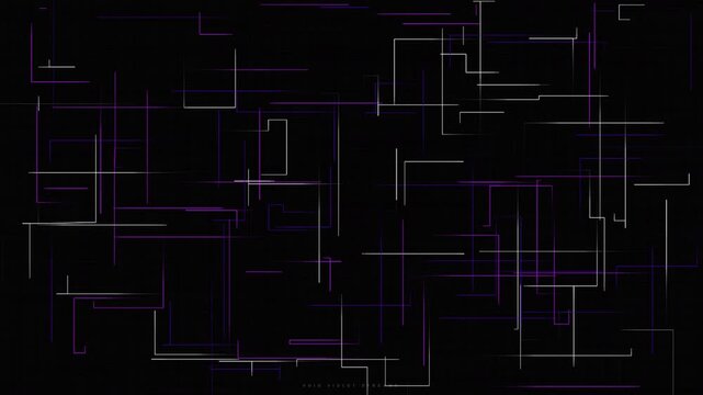 Abstract digital background with intersecting neon lines on a dark backdrop