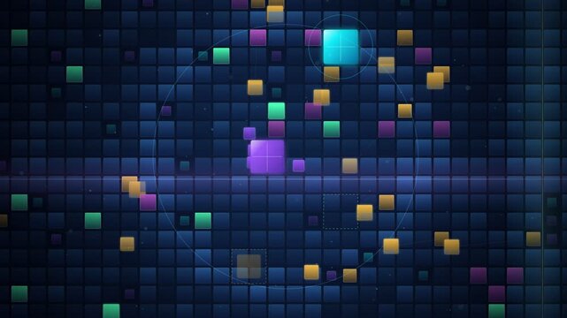 Data Deduplication Engine Scanning Glowing Storage Block Network