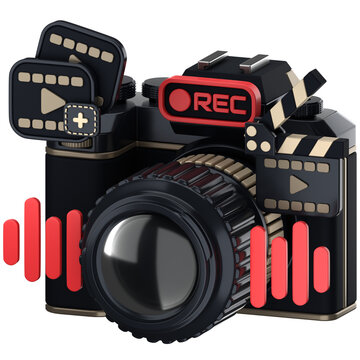 Social media and content creator kit 3d icon