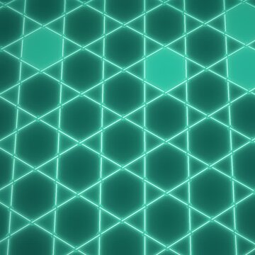Papier peint de r&eacute;seau n&eacute;on d'hexagones et de triangles en boucle