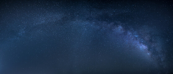Beautiful Blue Milky Way Galaxy with Countless Stars in Deep Night Sky © chang