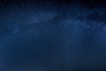 Beautiful Blue Milky Way Galaxy with Countless Stars in Deep Night Sky © chang