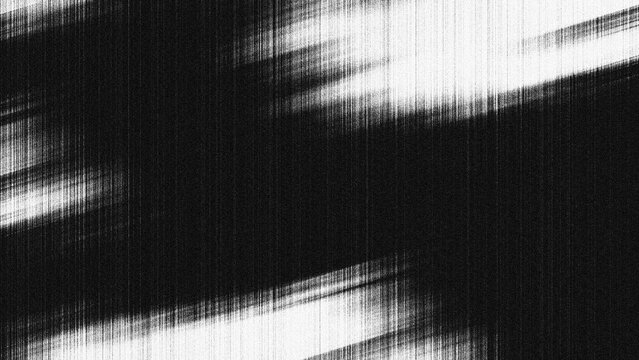 Black and white glitch texture background with vertical lines and analog static noise	
