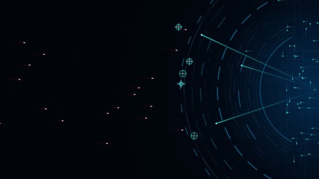 Abstract Cybersecurity Shield Automation and Threat Interception