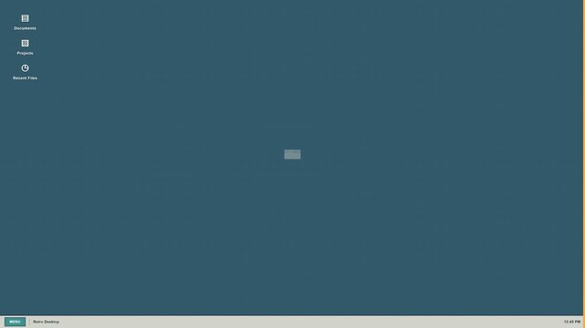Retro Desktop Interface Window Closing Animation on a Grid Pattern Background Computer Screen