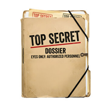 top secret dossier file isolated