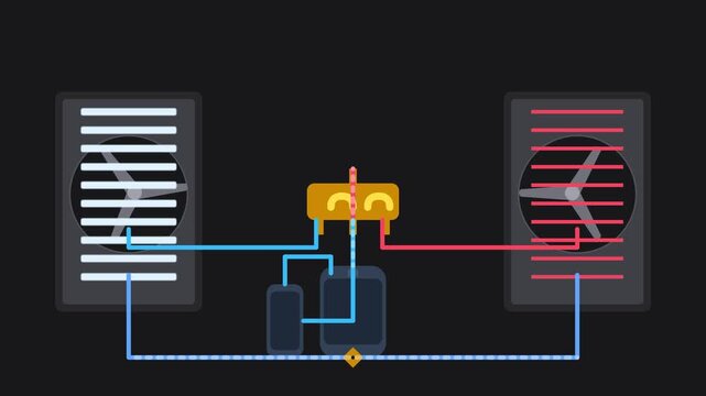 Industrial Reverse Cycle Heat Pump Defrost Circuit Schematic for Modern Industrial Automation and Manufacturing Facility