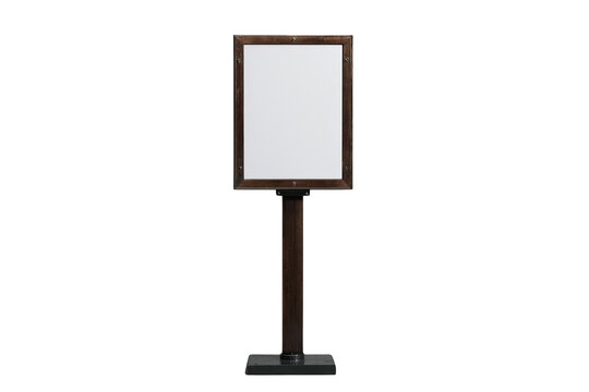 Detailed freestanding rectangular sign holder product cutout front view