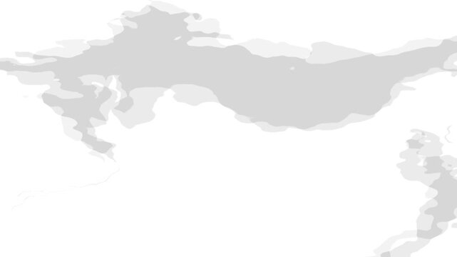 abstract minimalist gray organic fluid map shape motion graphics on clean white background