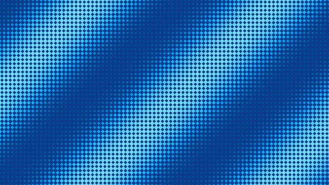 Abstract blue diamond pattern background with smooth diagonal glowing light waves moving across the digital surface texture