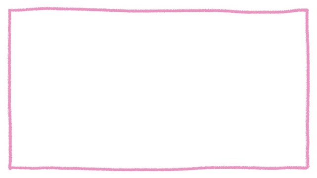 ピンクの手描き風長方形フレームがゆらゆら動くシンプルな装飾アニメーション