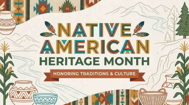 Native american heritage month celebration poster
