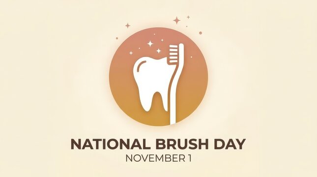 National brush day toothbrush and tooth icon