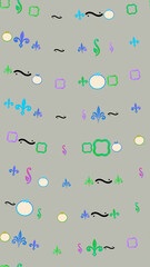 Fleur de Lis and Geometric Shapes Pattern © Adokor