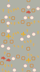 Seamless pattern with fleur de lis and floral motifs © Adokor