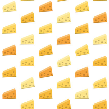 Cheese slices pattern for food and menu backgrounds.