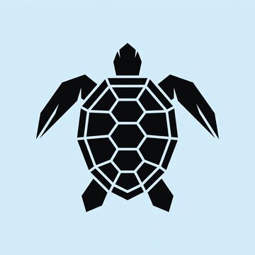 Geometric Sea Turtle Logo