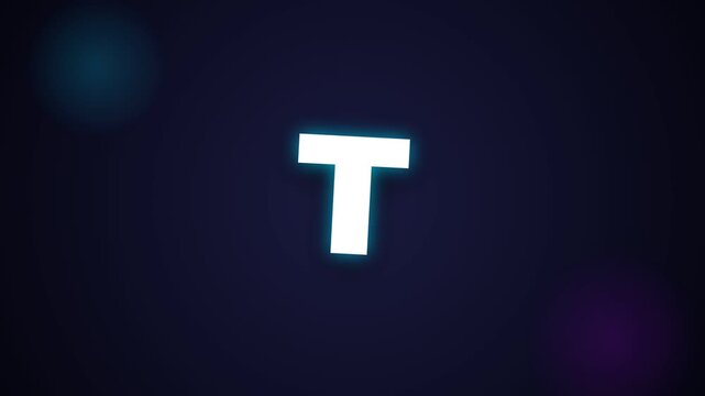 Motion graphics video of the letter T