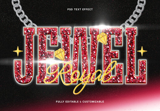 Gemstone Chrome Text Effect