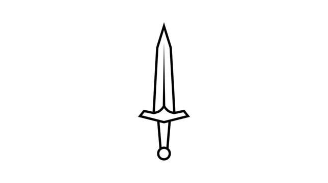 Simple outline of a dagger icon