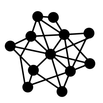 Abstract network connection nodes vector graphic for technology and