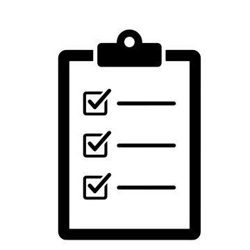 Clipboard with checklist icon for business task management and